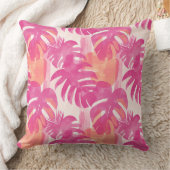 シンプル抽象芸術パター葉ンのモンステラ, f クッション (ブランケット)