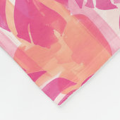 シンプル抽象芸術パター葉ンのモンステラ, f フリースブランケット (角)