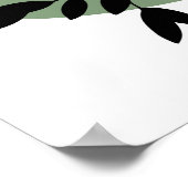 シンプル抽象芸術ボミニマルホスタイルフローラ花 ポスター (角)