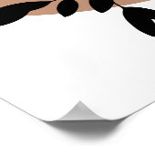 シンプル抽象芸術ボミニマルホスタイルフローラ花 ポスター (角)