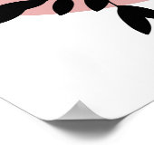 シンプル抽象芸術ボミニマルホスタイルフローラ花 ポスター (角)