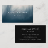 シンプル抽象芸術ミニマル石板ブルー 名刺 (正面/裏面)