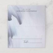 シンプル抽象芸術モダンブラックウォーター結婚カラー プレイスカード (外部開封)