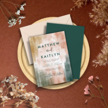 シンプル抽象芸術モダン水色秋の結婚式イン