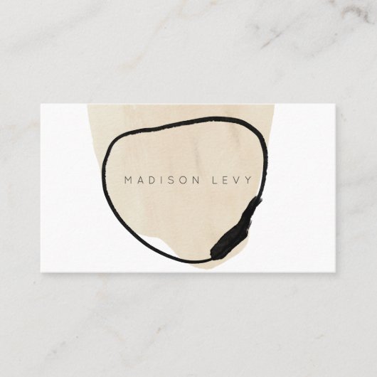 シンプル抽象芸術モダン職人ビジネス 予約カード (正面)