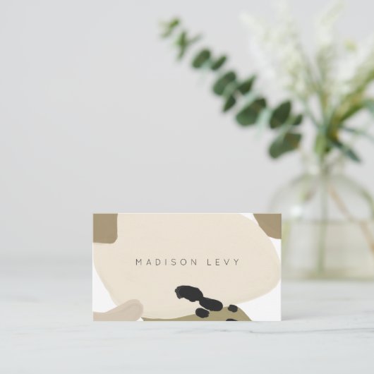 シンプル抽象芸術モダン職人名刺 予約カード (スタンド正面)