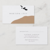 シンプル抽象芸術モダン職人名刺 予約カード (正面/裏面)