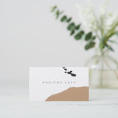 シンプル抽象芸術モダン職人名刺 予約カード (スタンド正面)