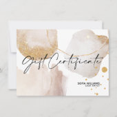 シンプル抽象芸術モダン証明書ギフトカード (正面)