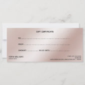 シンプル抽象芸術モダン赤面証明書ギフトカード (裏面)