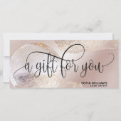 シンプル抽象芸術モダン赤面証明書ギフトカード (正面)