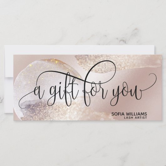 シンプル抽象芸術モダン赤面証明書ギフトカード (正面)