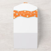 シンプル招待状カー縁どド用の色のデザイン オールインワン招待状 (外側)