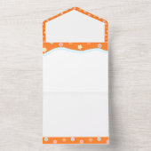 シンプル招待状カー縁どド用の色のデザイン オールインワン招待状 (内側)