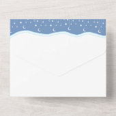 シンプル招待状カー縁どド用の色のデザイン オールインワン招待状 (裏面)