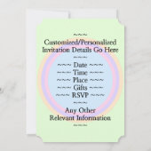 シンプル招待状「74番目の誕生祝い」 招待状 (裏面)