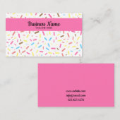 シンプル振カラフルりかけるつや消しアイスクリーム 名刺 (正面/裏面)