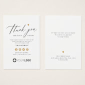 シンプル挿入するビジネスロ感謝していゴのスクリプト (正面&裏面)