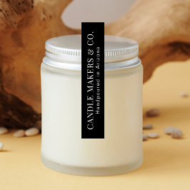 シンプル改ざん防止薄型キャンドルジャーブラック黒ラベル ラベル