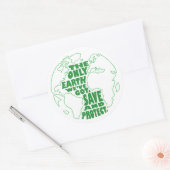 シンプル救地球ステッカー ラウンドシール (封筒)