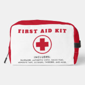 シンプル救急白赤十字健康旅行 ドップキット (裏面)