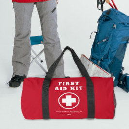 シンプル救急赤十字医療安全旅行 ダッフルバッグ