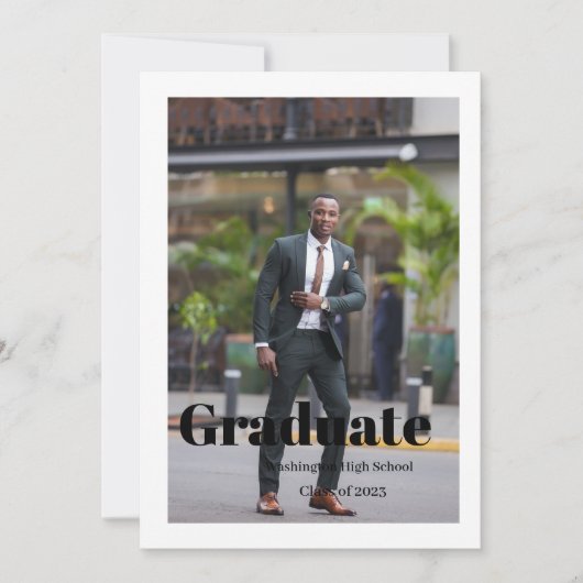 シンプル教科大学院の招待状 招待状 (正面)