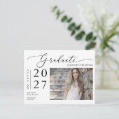 シンプル教科大学院の発表写真 ポストカード (スタンド正面)