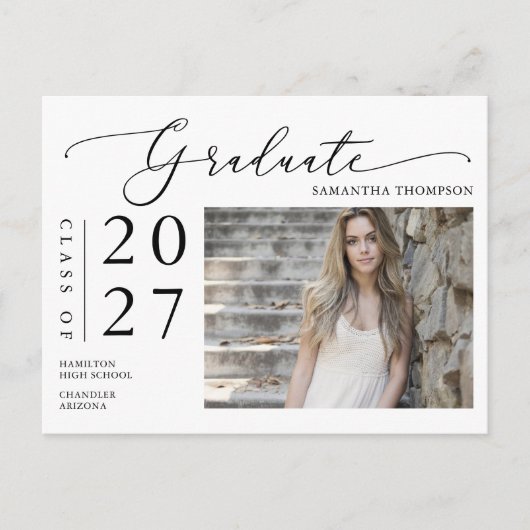 シンプル教科大学院の発表写真 ポストカード (正面)