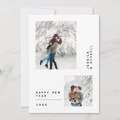 シンプル数々の写真新年 シーズンカード (正面)
