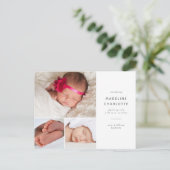 シンプル数々の写真誕生発表葉書 ポストカード (スタンド正面)