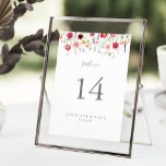 シンプル数々の色の野結婚花 テーブルナンバー<br><div class="desc">このシンプル数々の色の野結婚花のテーブル番号は素朴な料理に最適結婚である。このデザインは数々の、ピンク、赤面、紫、黄、白、紫、紫、赤、ブルゴーニュの野生の花々の色の品揃えを備えている。これは両面テーブル番号である。必要なテーブル番号をカートに個別に追加する。</div>