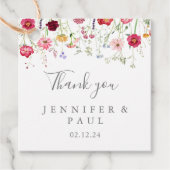 シンプル数々の色の野結婚花 フェイバータグ (正面)