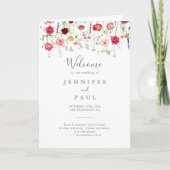 シンプル数々の色の野結婚花 プログラム (正面)