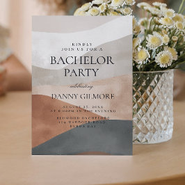 シンプル数々の色エレガントバチュラーパーティ 招待状