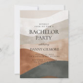 シンプル数々の色エレガントバチュラーパーティ 招待状 (正面)