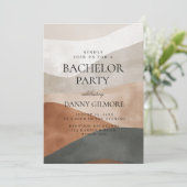 シンプル数々の色エレガントバチュラーパーティ 招待状 (スタンド正面)