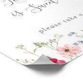 シンプル数々の色野花の恋は甘いサイン ポスター (角)