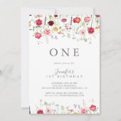 シンプル数々の色野草生誕生会 招待状 (正面)