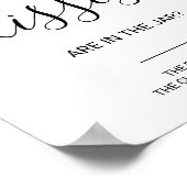 シンプル数の推測キスブライダルシャワー ポスター (角)