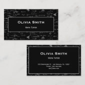 シンプル数学家庭教師教師数式パターン 名刺 (正面/裏面)