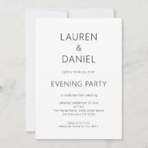 シンプル文字のみQRコードの結婚夕べパーティー