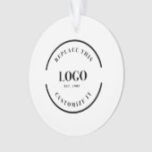 シンプル文字のロゴミニマルカスタム付き オーナメント (正面)