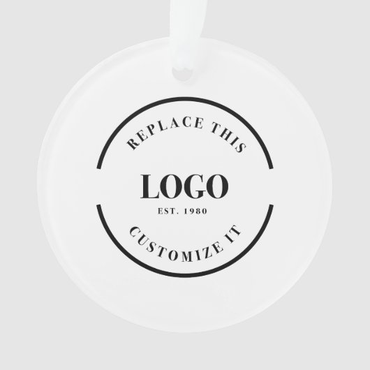 シンプル文字のロゴミニマルカスタム付き オーナメント (正面)