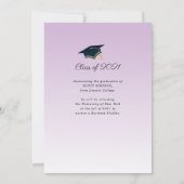 シンプル文字カスタム写真卒業発表 案内状 (裏面)