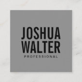 シンプル文字グはっきりしたレイ背景 スクエア名刺 (正面)