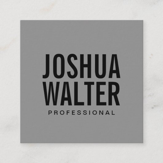 シンプル文字グはっきりしたレイ背景 スクエア名刺 (正面)