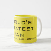 シンプル文字タイポグラフィ ツートーンマグカップ (正面右)