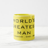 シンプル文字タイポグラフィ ツートーンマグカップ (中央)