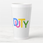 シンプル文字デザイン カフェラテマグ (正面)